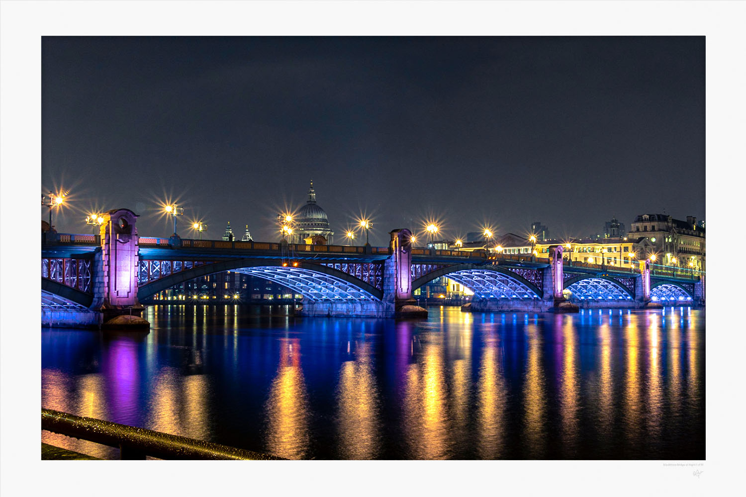 Blackfriars Bridge at Night - Limited Edition Print